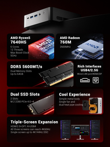 Máy tính mini Firebat F1 hoàn toàn mới 16GB 512GB RTS AMD Ryzen 5 7460HS màu trắng, chất lượng tốt, lý tưởng cho việc học tập - Product Image 5