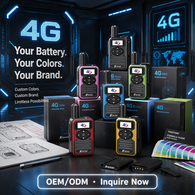 XUNLIBAO D8 Quanzhou PoC Radio Manufacturer OEM ODM Custom Logo USB Type-C Removable Battery Pocket Mini 4G LTE Walkie Talkie