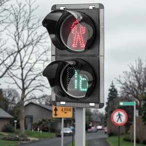 Hiện đại 300 mét năng động cho người đi bộ Mains powered tín hiệu điều khiển ánh sáng đếm ngược LED IP53/IP55 bảo vệ-40 ~ 80 hoạt động - Product Image 2