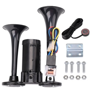 Corne à air FARBIN pour camion, corne de train pour voiture, corne de camion puissante avec compresseur, 12v, corne à air puissante, double trompette chromée - Product Image 1