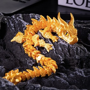 Custom Size 3D Printed Magic Anime <strong>Dragon</strong> Model PVC Multi-Joint Movable Fish For Tank Gaming Table Ornament For Home Decor Desk