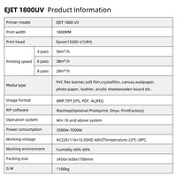 Harga Pabrik EJET untuk Printer Inkjet UV Hybrid dengan Printhead I3200 1.8m untuk Bahan Egg/Flex