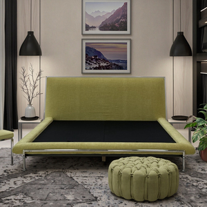 Lit superposé simple, canapé-lit, bois massif moderne et tissu, durable, écologique, pour chambre à coucher, hôtel - Product Image 5