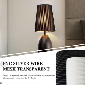 Lampe de chevet pour chambre à coucher, décoration de table, abat-jour au design minimaliste et moderne, en tissu parchemin, couvercles de lumière transparents - Product Image 2