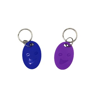 Fabricant de cartes d'accès électroniques RFID haute fréquence personnalisées en forme de visage souriant mignon ; Porte-clés de carte d'ascenseur Fudan ID/IC KF-20 - Product Image 5
