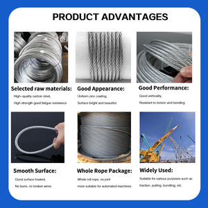 Câble de suspension 1*7 en acier galvanisé pour jardin, câble de plafond à 7 brins en acier - Product Image 6