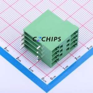 JL15EDGRH-38108G01 Plug-in Terminal Block Bent Lead Through Hole,P=3.81mm Board-to-Board / Socket - Closed 2x4P 3.81mm Green - Product Image 1