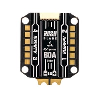 RUSHFPV RUSH BLADE V2 Stack F722 Contrôleur de vol analogique numérique Extreme 60A 128K BLHELI32 ESC 4-en-1 pour drone FPV