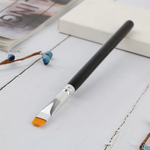 BEILI Brocha de Maquillaje Profesional Plana Negra <span class=keywords><strong>y</strong></span> Rosa, Vegana, Sintética, <span class=keywords><strong>para</strong></span> Corrector, Cosméticos <span class=keywords><strong>y</strong></span> Cejas - Product Image 5