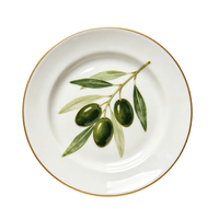 Assiettes de Dîner en Céramique Modernes et Créatives, Motif Olive, Écologiques, en Porcelaine, Assiettes à Dessert Imprimées Olive, Vaisselle de Table pour la Maison - Vente en Gros