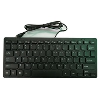 Nuevo Teclado Ergonómico Estándar para Oficina, Mini Laptop K1000, 78 Teclas, Plástico, USB, Cableado, Plug and Play, Diseño Personalizado