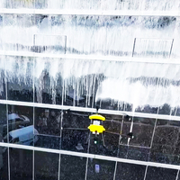 Drone de nettoyage haute pression UAV à jet d'eau de précision pour façades commerciales, performances de vol stables pour les opérations de fermes solaires