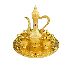 Cadeau islamique du Ramadan, théière en or plaqué diamant, tasse à thé et à café, ensemble <span class=keywords><strong>Zem</strong></span> <span class=keywords><strong>Zem</strong></span> - Product Image 5