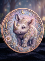 Pièce de monnaie en cuivre pur 999 de 1 oz, série UV colorée avec relief animalier, édition de collection, pièces de monnaie en cuivre en relief 3D