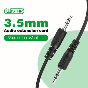 Câble audio WISTAR 3,5 mm mâle vers mâle pour écouter sur téléphone, <span class=keywords><strong>voiture</strong></span>, MP4, pour écouteurs, connecteur de qualité, accessoires - Product Image 1