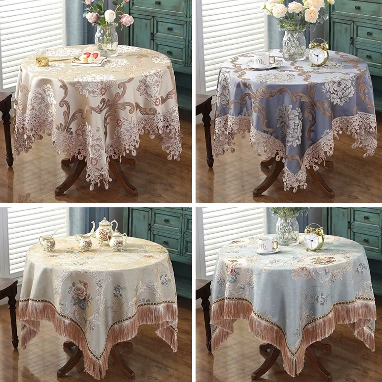 Hot sale European chenille dining table cloth living room tea table cover cloth square tablecloth chair cover