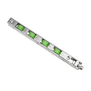 Rodillo de 4 ruedas verdes de polea de Pvc, puertas de rueda de riel deslizante, rodillo de ventana deslizante plana de calidad en tándem - Product Image 3