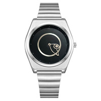 Montre-bracelet en acier inoxydable édition limitée God's Eye - Montre à quartz tendance hip-hop pour couple, pour hommes et femmes