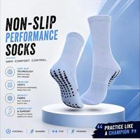 Chaussettes de football antidérapantes respirantes avec logo personnalisé pour la course à pied et le football