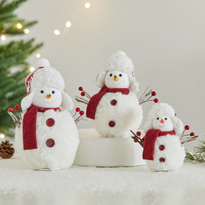 Figura Decorativa de Muñeco de Nieve Navideño Hecha a Mano y Ecológica, Muñeco de Espuma para Decoración de Ventanas y Mejora del Ambiente Festivo - Product Image 1