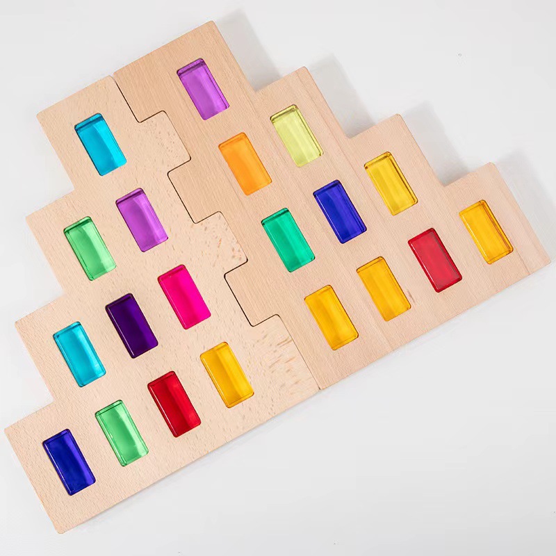 Wooden wall + 20 pcs 5cm-high transparency-28528535cm