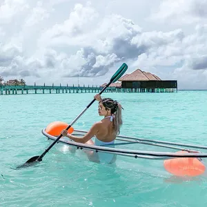 Factory OEM/ODM Thickness Fast Delivery Time Stocks Ocean Transparent Kayak For 2 Person