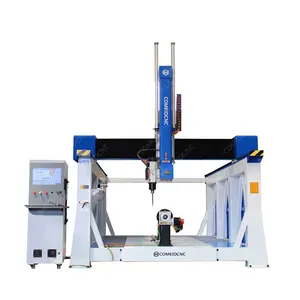 Enrutador CNC de 5 ejes, máquina de grabado y fresado para escultura 3D, molde de espuma de madera EPS, precio barato