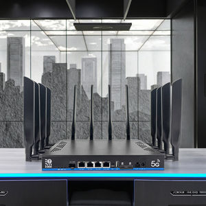 Kommerzieller 5G-Router mit Dual-SIM-Steckplätzen, Schlankes Schwarzes Metalldesign für Bürogebäude-Ästhetik - Product Image 1