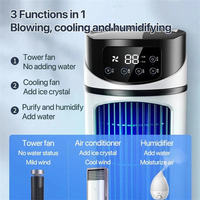 Ventilateur de refroidissement portable intelligent à brume fine USB, mini-refroidisseur d'air numérique pour l'été