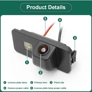 AHD 1080P luz de matrícula de <span class=keywords><strong>coche</strong></span> cámara de visión trasera para Volkswagen VW Polo Magotan Bora Jetta Golf5 Passat B5 B6 <span class=keywords><strong>CC</strong></span> Skoda Superb - Product Image 2