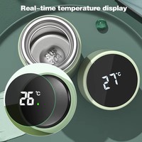 Thermos personnalisé de 500 ml avec affichage de la température LED intelligent, en acier inoxydable, bouteille d'eau isolée sous vide, cadeaux d'affaires, logo