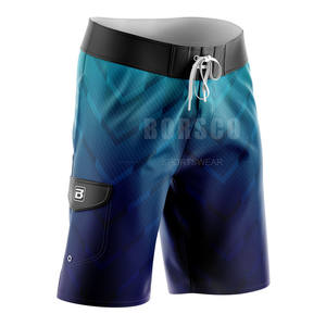 Pantalones cortos de tabla de secado rápido para hombre personalizados, nuevo estilo, informal, <span class=keywords><strong>4</strong></span> vías, poliéster elástico, playa, <span class=keywords><strong>surf</strong></span>, bañadores, tejido no tejido para niños - Product Image 1