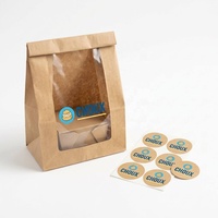 Ensemble d'emballages de boulangerie personnalisés, boîte à gâteau en papier kraft avec fenêtre, emballage à emporter avec logo personnalisé pour boutique de desserts