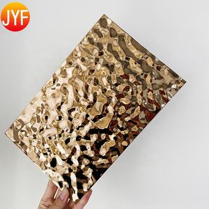 H5010 cıvıltı su dalgalanma paslanmaz çelik levha gül altın yüksek kalite paslanmaz çelik levha metal 304 - Product Image 4