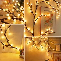 Hangende boomtakverlichting Flexibele PVC DIY Kunstmatige wilgentak voor binnenhuisdecoratie Valentijnsdag Kerstfeestverlichting