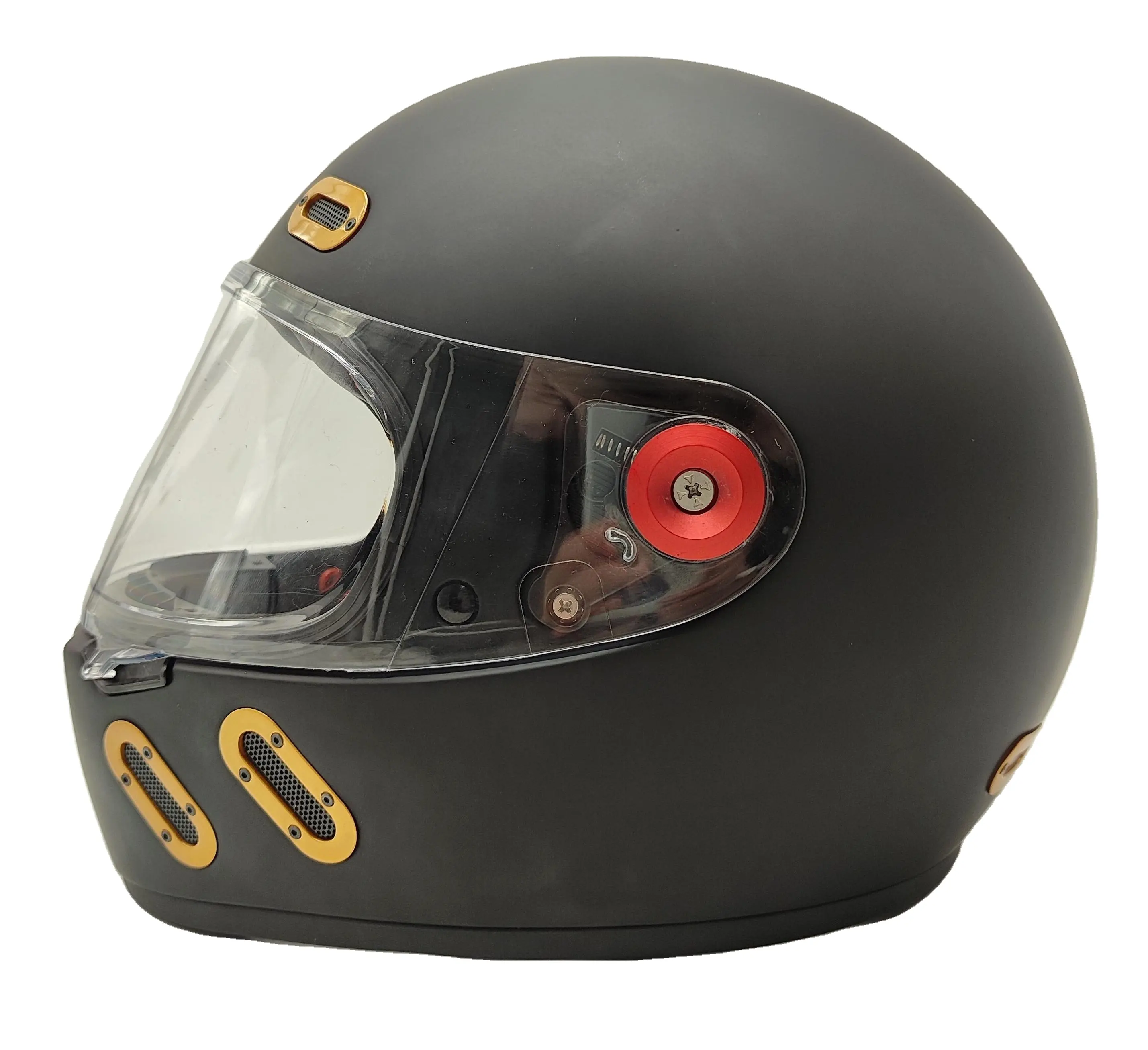Klassieke Gehucht Helm Amazon Retro Full Face Motorhelm In Koolstofvezel, Abs, Glasvezel Materialen