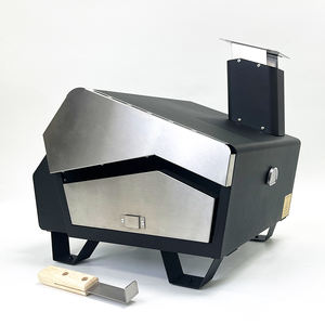 13 Inch Modern Premium Neapolitan <strong>Dual</strong> <strong>Fuel</strong> Pizza Oven Indoor Outdoor Wood Fired with Natural Gas for Home Use - Product Image 1