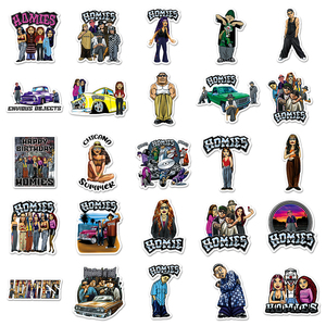 50 piezas caliente Retro Graffiti decoración portátil equipaje coche dibujos animados EE. UU. Hip Hop Homies pegatinas de dibujos animados - Product Image 3