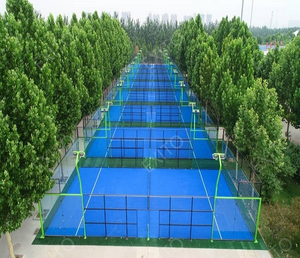 EXITO Gold Fournisseur En Gros Gazon Synthétique Panoramique Padel Terrain <span class=keywords><strong>De</strong></span> Tennis Sport Nouveau Style Paddle Court <span class=keywords><strong>De</strong></span> Tennis - Product Image 6