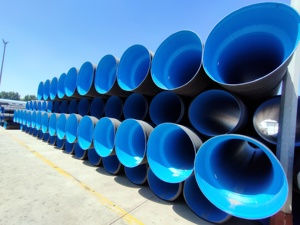 Bán buôn 24 inch HDPE đôi tường sóng PE Ống đen bền ống nhựa cho cấp nước thoát nước DIN ổ cắm Fusion - Product Image 5