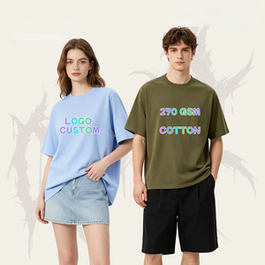 <span class=keywords><strong>Camisetas</strong></span> Extra Grandes de Algodón 100% de 275G con Logotipo Personalizado para <span class=keywords><strong>Hombre</strong></span>, Camiseta Vintage Lisa de Gran Peso, Camiseta Holgada con Hombros Caídos, Camiseta Urbana - Product Image 2