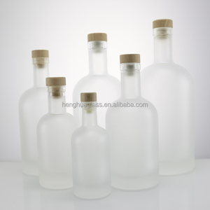 Nhà Máy Giá Bắc Âu 200Ml Rõ Ràng Frosted Vòng Glass Rượu Chai 7Oz Gin Rum Whisky Vodka Tequila Rượu Chai Trong Kho - Product Image 4