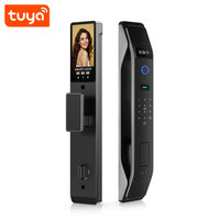 Cerradura Inteligente para Puerta con Huella Dactilar WiFi Tuya, Reconocimiento Facial 3D, Videoportero, Cerradura Automática Inteligente con Pestillo PST-K9-TY-3D