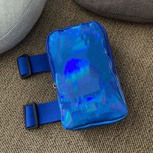 시작 50pcs 홀로그램 허벅지 다리 가방 9 "내구성 스포츠 블루 폰 허벅지 가방 카니발을위한 맞춤형 로고 드롭 다리 가방 - Product Image 5