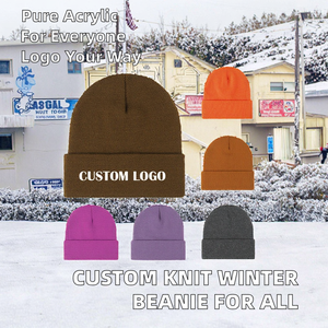 Gorro de Invierno Acrílico con Bordado 3D, Gorro de Punto Clásico Acanalado para Hombre y Mujer, Cálido, Elástico, Personalizable, Estilo Urbano - Product Image 2