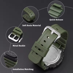 Bracelet de montre en TPU personnalisé pour hommes et femmes, 16 mm, à libération rapide, pour <span class=keywords><strong>Casio</strong></span> <span class=keywords><strong>GA</strong></span>-<span class=keywords><strong>2100</strong></span>/2110 - Product Image 2