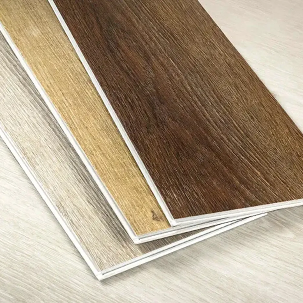 European interlocking spc flooring 8mm waterproof wood veneer pvc composite plastic hybrid floor spc vinyl tiles