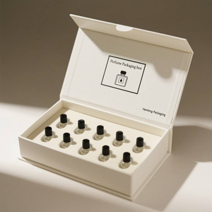 <span class=keywords><strong>Cajas</strong></span> de <span class=keywords><strong>Regalo</strong></span> y Muestras de Perfume de Cartón Ecológicas al por Mayor, Cierre Magnético, Diseño Portátil, Insertos de Espuma, Tamaños de 1ml a 10ml - Product Image 3