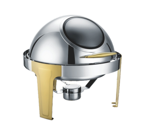 Plat de service rond de luxe doré avec fenêtre décorative, 6 litres, pour hôtels, haute qualité, achetez <span class=keywords><strong>en</strong></span> <span class=keywords><strong>ligne</strong></span> - Product Image 2