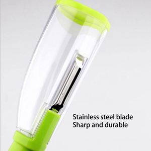 New Arrival Kitchenware <b>Gadget</b> Practical Stainless Steel Blades Pumpkin Fruit Vegetable Peeler with PP Container - Product Image 4